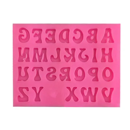 Silicone Candy, Alphabet Baking Cake Chocolate 3D Letters Molds and Numbers Molds, Silicone Fondant Mold 26 Letters