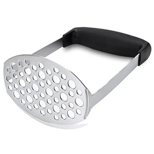 Stainless Steel Potatoes Masher Kitchen Tool, Mashed Potatos Masher with Handle, Great for Potato, Guacamole, Fruits, Avocado