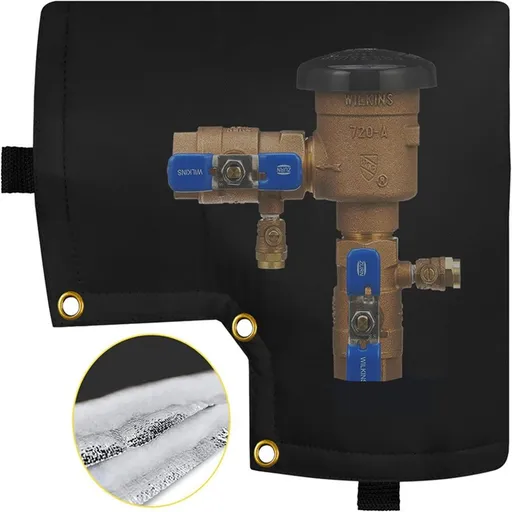 Backflow Cover, Backflow Preventers Protection, Pressure Vacuum Breaker Cover for Winter, Insulated Cover Pouch for Irrigation Backflow Valve, Sprinkler Valves Cover in Snow or Sun Exposure – Black