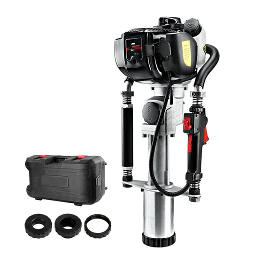 Giantz Petrol Post Driver 38CC 4-Stroke Rammer Pile Star Picket Fence Hole Black