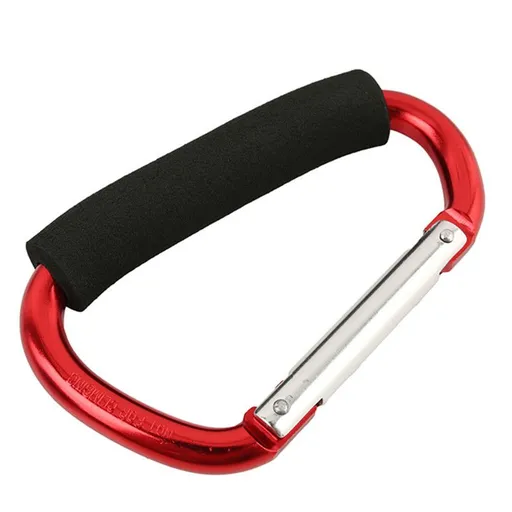 Carabiner Hook with Sponge for Sports Outdoors, D-Shape Large Aluminum Carabiner Clip Outdoors Recreation Climbing Carabiners