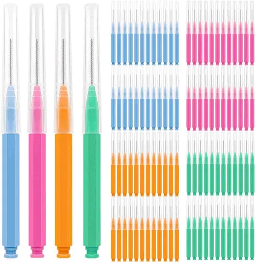 100pcs Interdental Brhes Dental Cleaning Tools Tooth Floss Picks Oral Hygiene Toothpicks