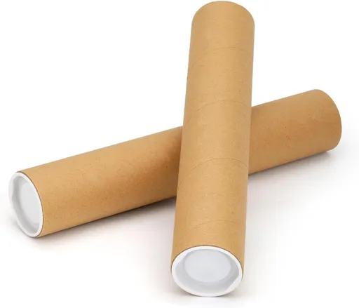 2 Pack 12Inch Mailing Tubes with Caps - Heavy-Duty Spiral Design, Crush-Proof Protection for Artwork, Posters, Documents - Ideal for Shipping, Storage & DIY Crafts，Draw pen holder
