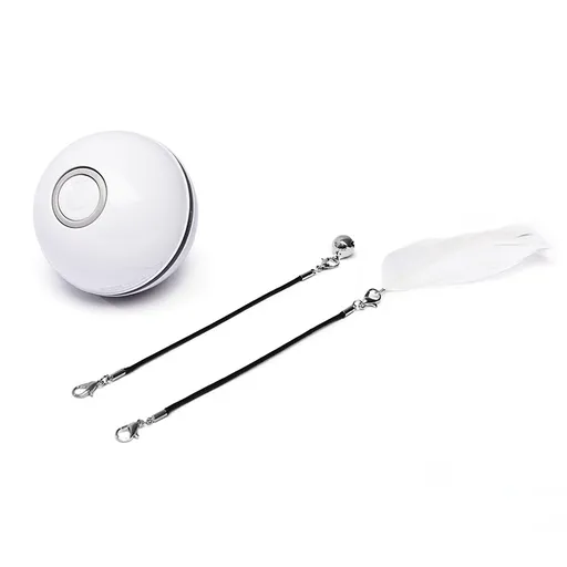 Smart USB Rechargeable Pet Interactive Rolling Ball(White)