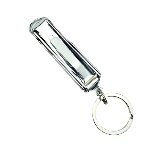 1 Nail Cutter Bottle Opener Stainless Foldable for Key Nail Cutter Pocket Tool with Keychain Bottle Opener Keychain Pack