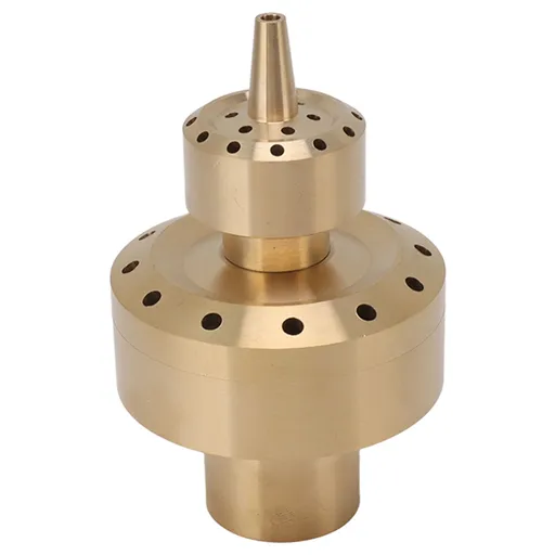Copper Double Column Fountain Nozzle Music Fountain Landscape Scenery Nozzle Water Fountain Nozzle G1.5in