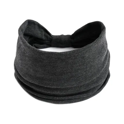 Wide Stretchy Headband for Adults Sports Hair Band for Yoga Running Fitness Workout - Dark Gray