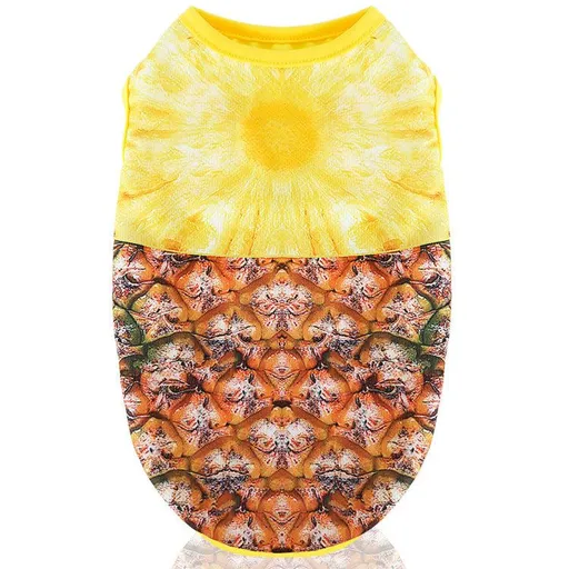 Mesh Pet Vest 3D Print Dog Cat Clothing Vest 3D Realistic Big Pineapple XL