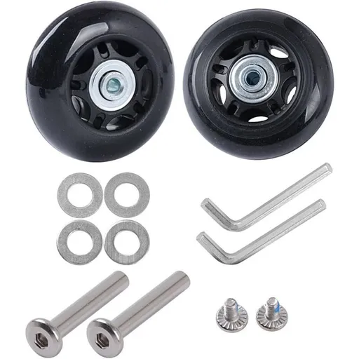 2 Pcs Suitcase Replacement Wheels Rubber Luggage Repair Kit, 45 x 18 mm