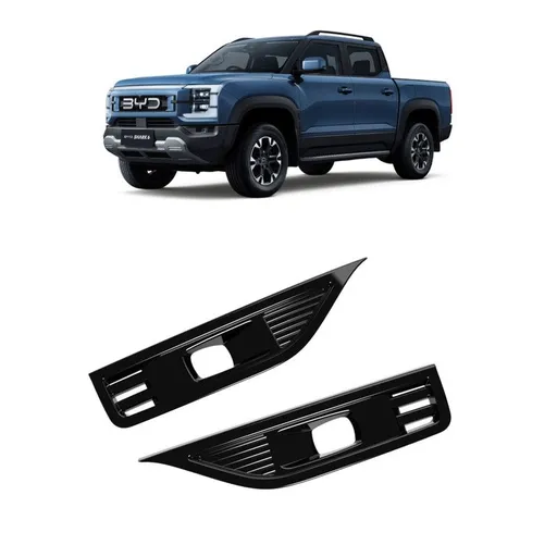 BYD Shark 6 Side Fender Parking Light Decorative Covers | 3 Surface Finishes Available: Black, Chrome, Carbon Fiber Truck Exterior Decorative Covers (Black)