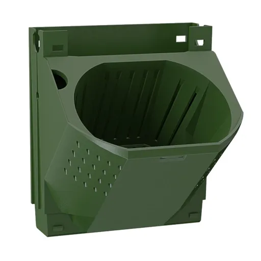 Vertical Wall Planter with Water Drainage, Outdoor Green PP Plant Pot, 1 Piece