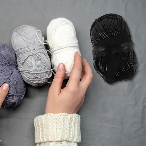 Black Polyester Yarn Kit for Handmade Bags with Unique Crochet Patterns and Craft Supplies