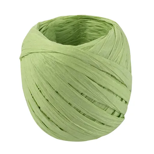 Raffia Ribbon, 787 inches Raffia Ribbon for Gift Wrapping, Raffia Yarn for Crocheting, Raffia Paper Ribbons for Craft, Packing Paper Twine Ribbon 1/5 Inch Width Green
