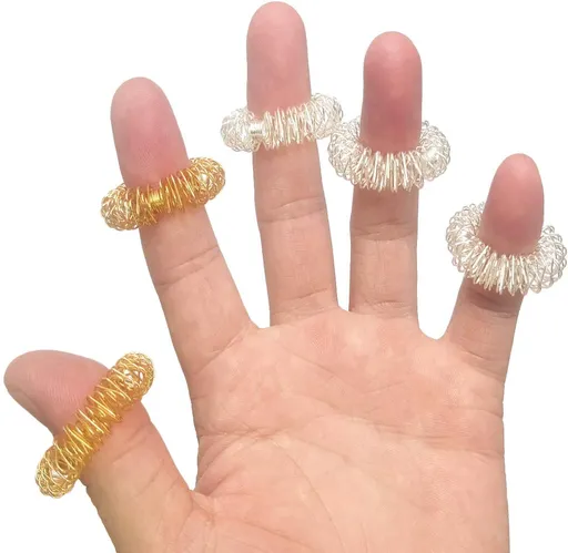 12 Packs Spiky Sensory Finger Rings ,Fidget Rings Teens & Adults Silent Stress Reducer & Massager for Fidget ADD ADHD OCD Autism