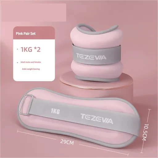 Pink Adjustable Weighted Leg & Wrist Sandbag Set – 1kg Each for Fitness, Running, and Dance Training