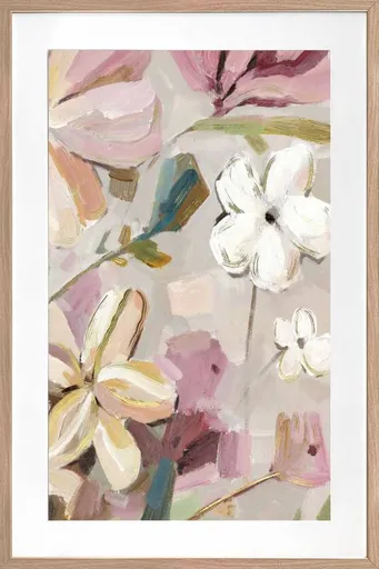 Mimi Floral Artwork Framed W Glass Front 80x120cm
