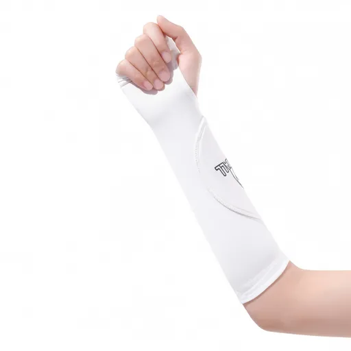 Volleyball Arm Guards Nylon The one who leaps Volleyball arm guards [white] xl size pair [suitable for weight 75-95kg]