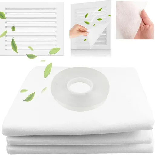 Air Vent Filter Kit,Household Dusting Air Vent Filter with Tape,Fan Filters,Electrostatic Cotton Filter,Particles Air Vent Filter for Captures Dirt/Dust/Pollen Size (79x39 in, Free Cutting)