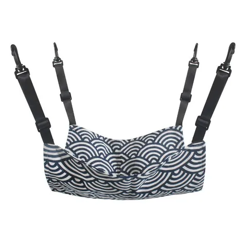 35x35cm White Blue Striped Adjustable Cat Hammock | Halloween Clean Light Gift | Medium Striped Lightweight Cat Hammock for Mild Weather