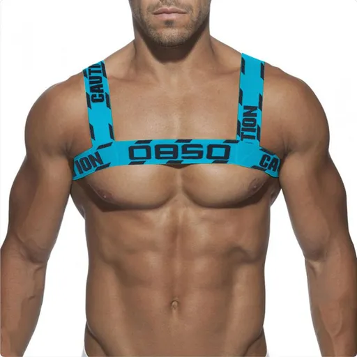 0850 Men Chest Strap Nylon Elastic Sports Shaper BS8101 Blue