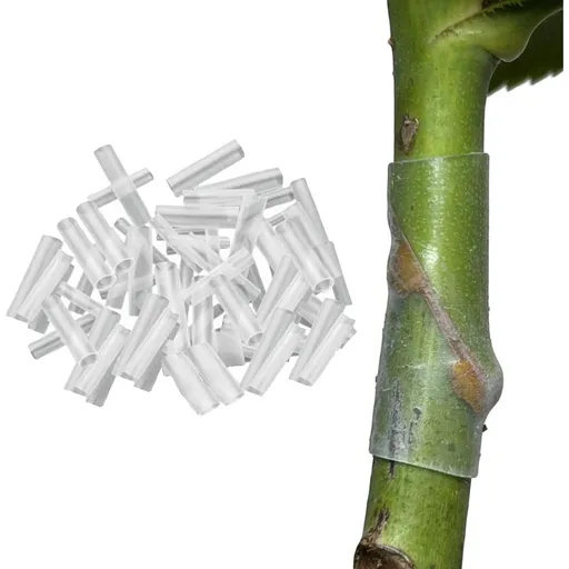 50PCS Silicone Grafting Sleeves for Fruit Trees, 3-7.5mm Tree Trunk Protective Wrapping Sleeve, Flexible, Durable & Promotes Fruit Tree Healing, for Plant Grafting,Budding