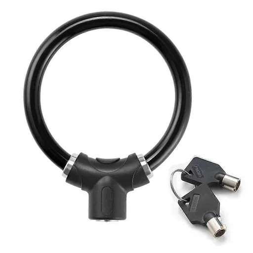 Rings Shape Bicycles Antitheft Lock High Security Mountain Bicycles Lock - Black