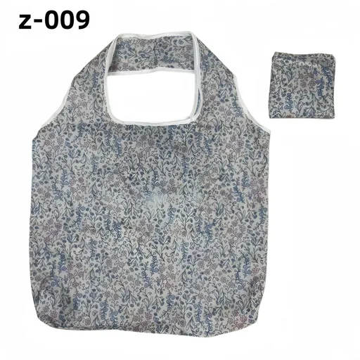 Large Floral Polyester Foldable Shopping Bag Z-009