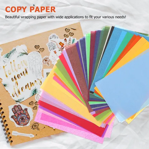 Coloured Tissue Paper 132 Sheets Assorted Color for Wrapping and Holiday Packaging
