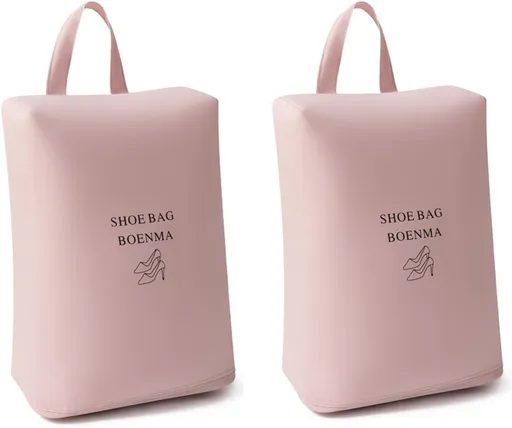 2-piece shoe bag - Travel and home organization - Sealed and waterproof shoe bag - breathable and odor-free for freshness (off-white)