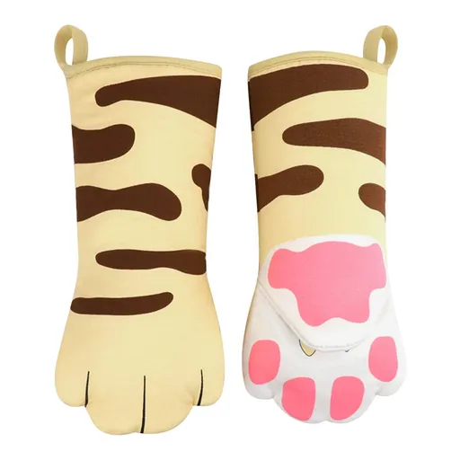 Oven gloves lovely cat design oven gloves heat resistant cooking gloves pot holder interesting barbecue