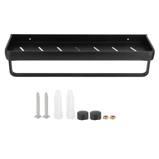 50cm Multifunctional Wall Mounted Kitchen Shelving Bathroom Storage Rack Bottle Holder(SingleLayer with Bar )