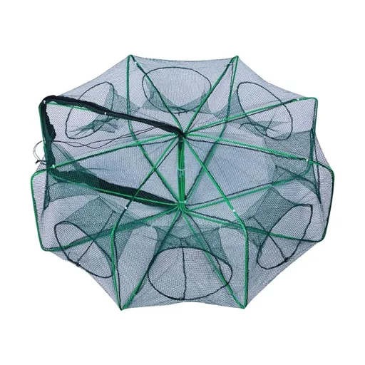 The Magic Foldable Fishing Trap - Upgraded Auto-Folding Bait Trap for Crab, Crayfish & Minnows - Portable Strengthened Cast Net for Freshwater/Saltwater Fishing