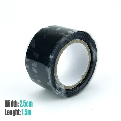 Self-Fusing Silicone Repair Tape for Waterproof Sealing of Pipe Joints, Faucets, Hoses and Plumbing Leaks, Multi-Color Resealable Roll (Black)