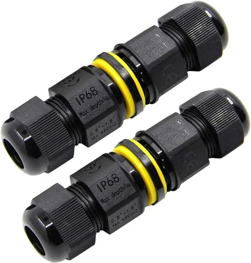 FX Junction Box Outdoor Waterproof IP68 Electrical Cable Connector 2 Way M20 Plug Wire Range 5 to 12mm External Cord Boxes 2 pcs