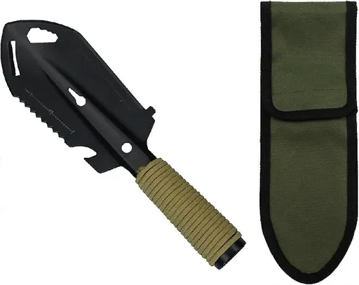Mini Metal Garden Shovel, Stainless Steel Garden Tool for Garden Shovel, Multi-Tool Garden Shovel for Camping Gadgets, (Black)