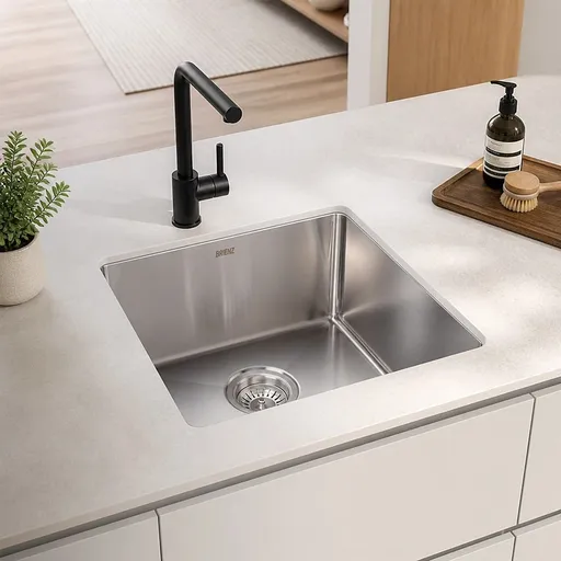 450x450mm Handmade 1.5mm 16 Gauge Stainless Steel Kitchen Laundry Sink with Waste