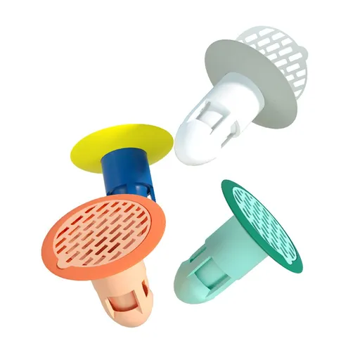 Floor Drain Silicone Sleeve, One-Way Drain Valve Sewer Core, Toilet Hair Filter, Shower Room Floor Drain, Sewer Floor Drain (4PCS)