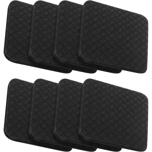 8pcs Black Anti Vibration Treadmill Mat Pads for Home Fitness Floor Protection