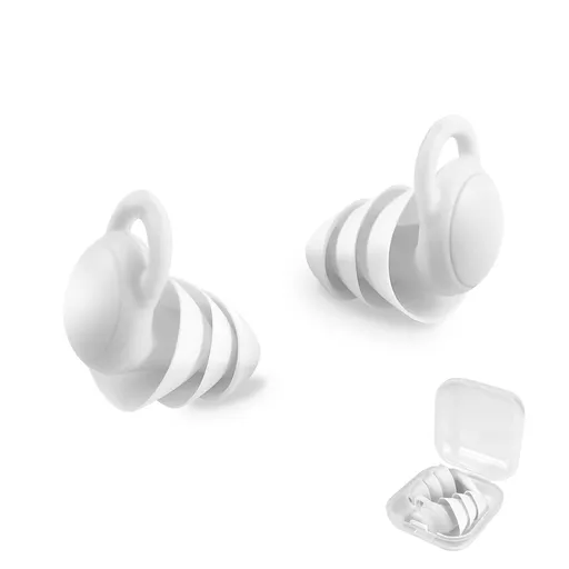 Ear Plugs for Sleeping Noise Cancelling,Reusable Silicon Earplugs Noise Reduction for Work Snoring Swimming Concert Shooting-White