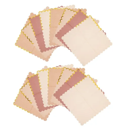 Disposable Golden Scalloped Napkins Soft Absorbent for Xmas 40Pcs