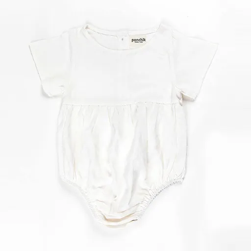 Ponchik Babies + Kids - Linen Romper - Daisy - Size 2 Years Old