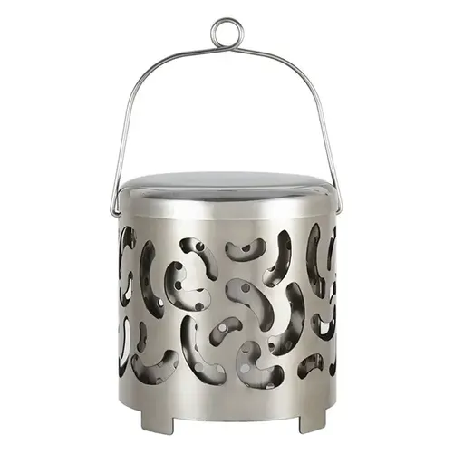 1 Piece Portable Camping Stove Heater Cover, Stainless Steel Tent Warmer for Outdoor Hiking and Camping, Silver, 10.3 x 11 cm