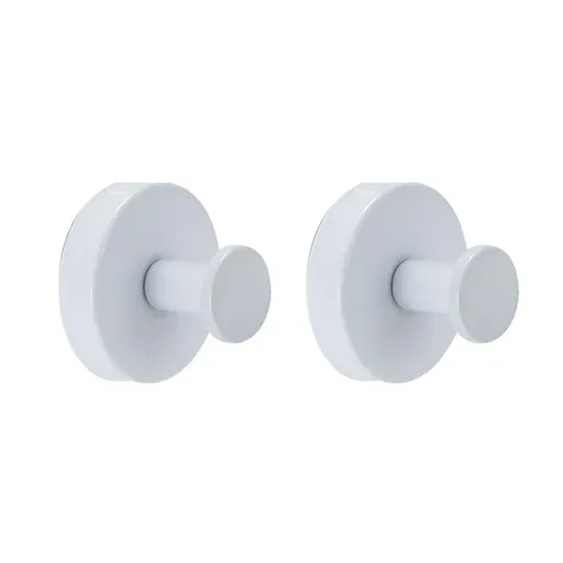 2/4PCS Suction Cup Hook Wall Vacuum Hanger No Drill Coat Hat Holder for Bathroom - White-2pcs