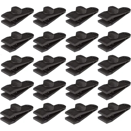 Heavy Duty Tarp Clips Locking Clamps For Awnings Camping RV Car And Pool Covers Up To 60 MPH Wind - 20Pcs