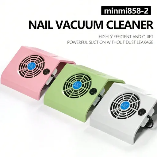 Professional Nail Dust Collector High Power Extractor Salon Dedicated Vacuum Cleaner Nail Art Tools Fine Filtration Net Easy To Clean Pink