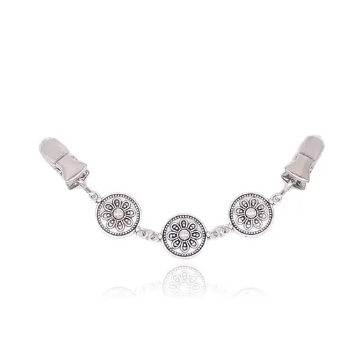 Vintage Cardigan Clip Sweater Clip Dress Back Clip Silver Brooch Shawl Clip For Women Girls Antique design Convenient to use
