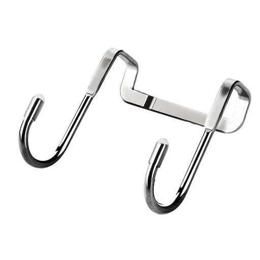 1 Hook Punch Over The Door Door Hanger Punching No Stainless Clothes Rack For Home One Size Silver