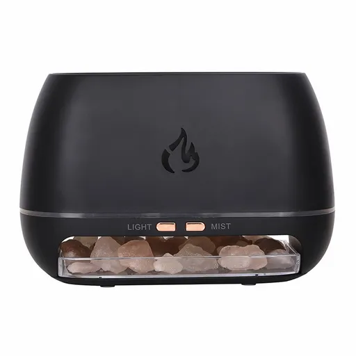 Scent Diffuser ! 3 In 1 Himalayan Salt Rock Scent Diffuser Salt Rock Lamp for Office, Home Decor, Yoga, Hand Carved, Real Wood Base, Coozy Land Coozy Home Rock Scent Diffuser Rock Lamp Black