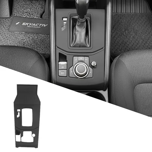 Gearshift Panel Pad for Mazda CX-5 2017-2025 Silicone | Waterproof Central Control Interior Accessories One Button - Black - Size One Button