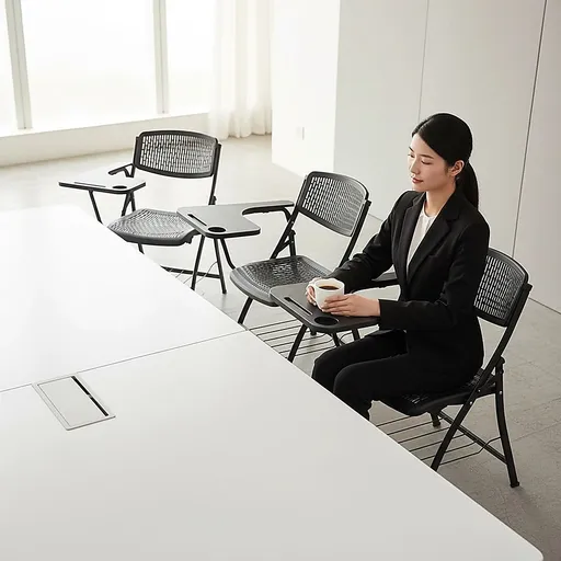 3pc Folding Lecture Chair with Table Top Training